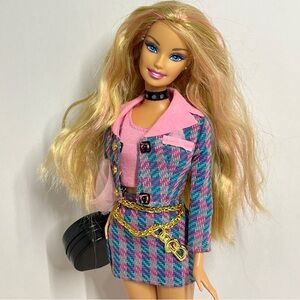 2009 Barbie I Can Be Rock Star Doll Redressed 1997 Fashion Avenue Pack Checkered